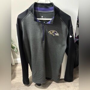 Nike Baltimore Ravens Quarter Zip - men large